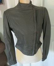 Berman&#39;s Leather  100% Leather Lined Gray Moto Jacket size 10 - $24.99