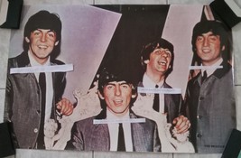 THE BEATLES VINTAGE 19 1/2 X 29 3/4 INCHES COLOR POSTER!! RARE!! ONE ONLY!! - £29.57 GBP