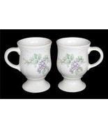 VTG 2 Pfaltzgraff GRAPEVINE Grapes Embossed Top Thick Heavy 5&quot; Pedestal ... - $26.02 CAD