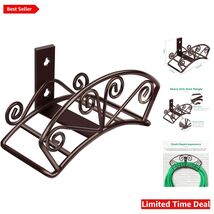 Vintage Style Heavy Duty Decorative Hose Holder - Wall Mount Bronze Finish - $57.37