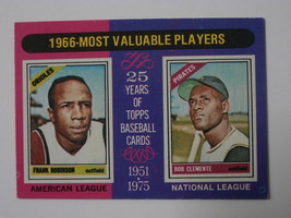 1975 Topps #204 Frank Robinson/Bob Clemente MVP - $3.96