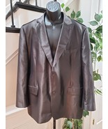E.J. Samuel Designer Mens Brown Polyester Long Sleeve Jacket Blazer Size 48 - $148.94 CAD