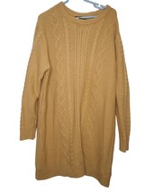 Sabrina Lauren Womens Beige Cable Knit Tunic Sweater Pullover Long Sleev... - $15.99
