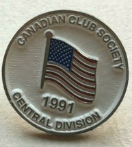 Hiram Walker Rare &quot;Canadian Club Society&quot; 1991 Central Div. Lapel Pin (W... - £6.02 GBP