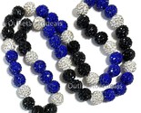 MLB Inspired Rhinestone Crystal Beaded Bead Baseball Necklace Royal Blue... - £15.78 GBP+