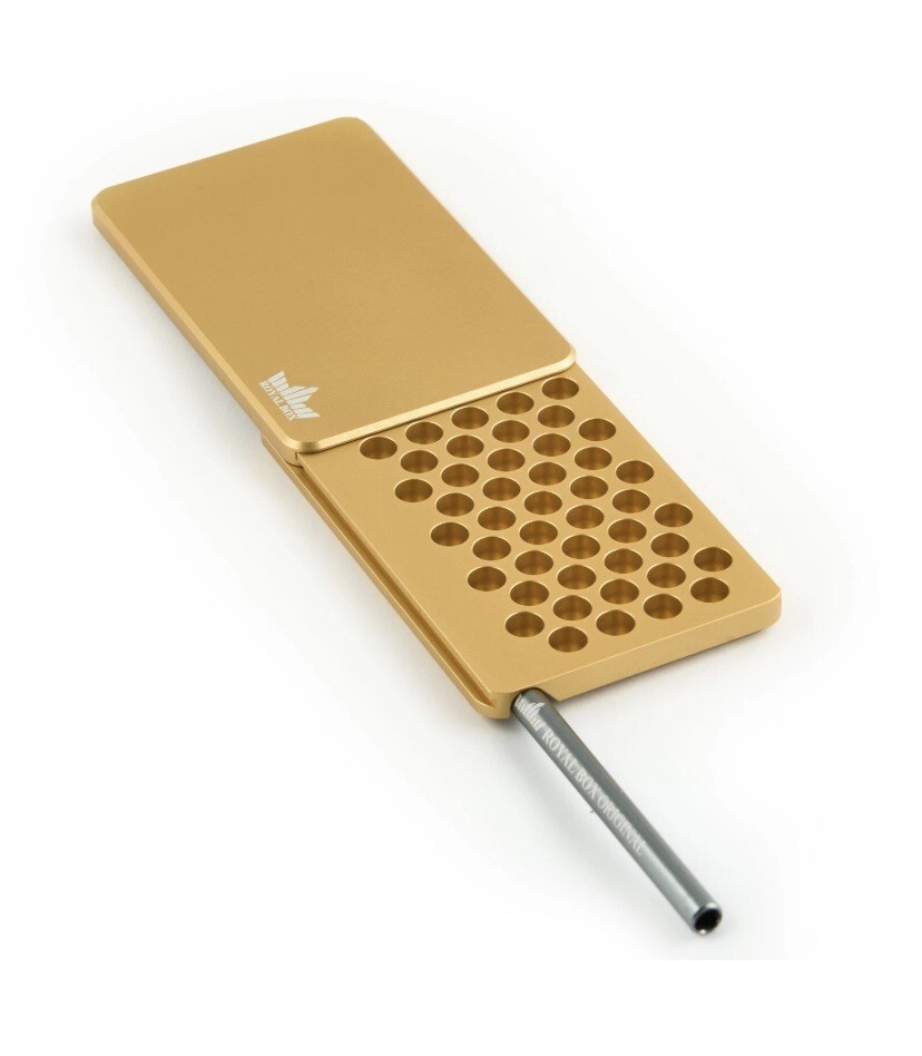 Royal Box Golf Edition Gold 8 Slot Luxury Snuff Box Built in 3” Metal Straw New Item image 5