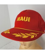 RED Maui  Hawaii Snapback Mesh Grandpa Trucker Hat Scrambled Eggs Laurel... - $237.71 MXN