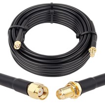 25Ft Rp-Sma Male To Rp-Sma Female Coax Cable, Rg58 Rp-Sma Wifi Antenna Extension - £31.96 GBP