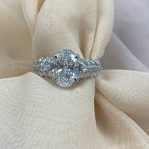 3.46 Ctw (2.04) IGI Oval Brilliant Cut Lab Grown Diamond Ring 14k White ... - $1,999.60
