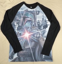 Men&#39;s Star Wars Boba Fett w/ Stormtroopers Long Sleeve T-Shirt - Size S ... - $9.73