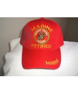 U S Marine Corps (Retired) emblem shadow on a new Red ballcap or cover - $20.00