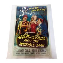 Abbott And Costello Meet the Invisible Man 1951 Laminated Mini Movie Poser Print - £7.98 GBP