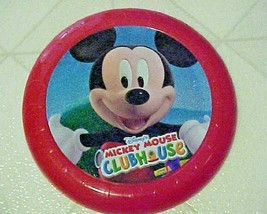 Disney Mickey Mouse Red Flying Disc Toy Throw Catch Plastic - £3.50 GBP