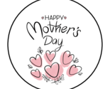 30 HAPPY MOTHER&#39;S DAY ENVELOPE SEALS STICKERS LABELS TAGS 1.5&quot; ROUND PIN... - £5.98 GBP