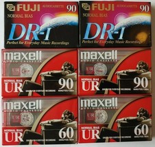 6 Blank Audio Cassette Tapes 4-90 Minute 2-60 Minute tapes by Maxell and Fuji - £23.97 GBP