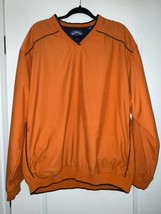 CALLAWAY Sport Golf Size L Windbreaker Pullover V-Neck Lined  Jacket Orange - $426.76 MXN