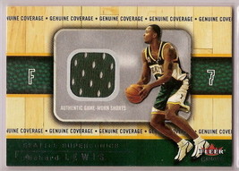 2002-03 Genuine Coverage Reshard Lewis Jersey Card - £7.67 GBP