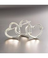 Tiffany &amp; Co Estate Triple Heart Brooch Sterling Silver TIF952 - $197.21