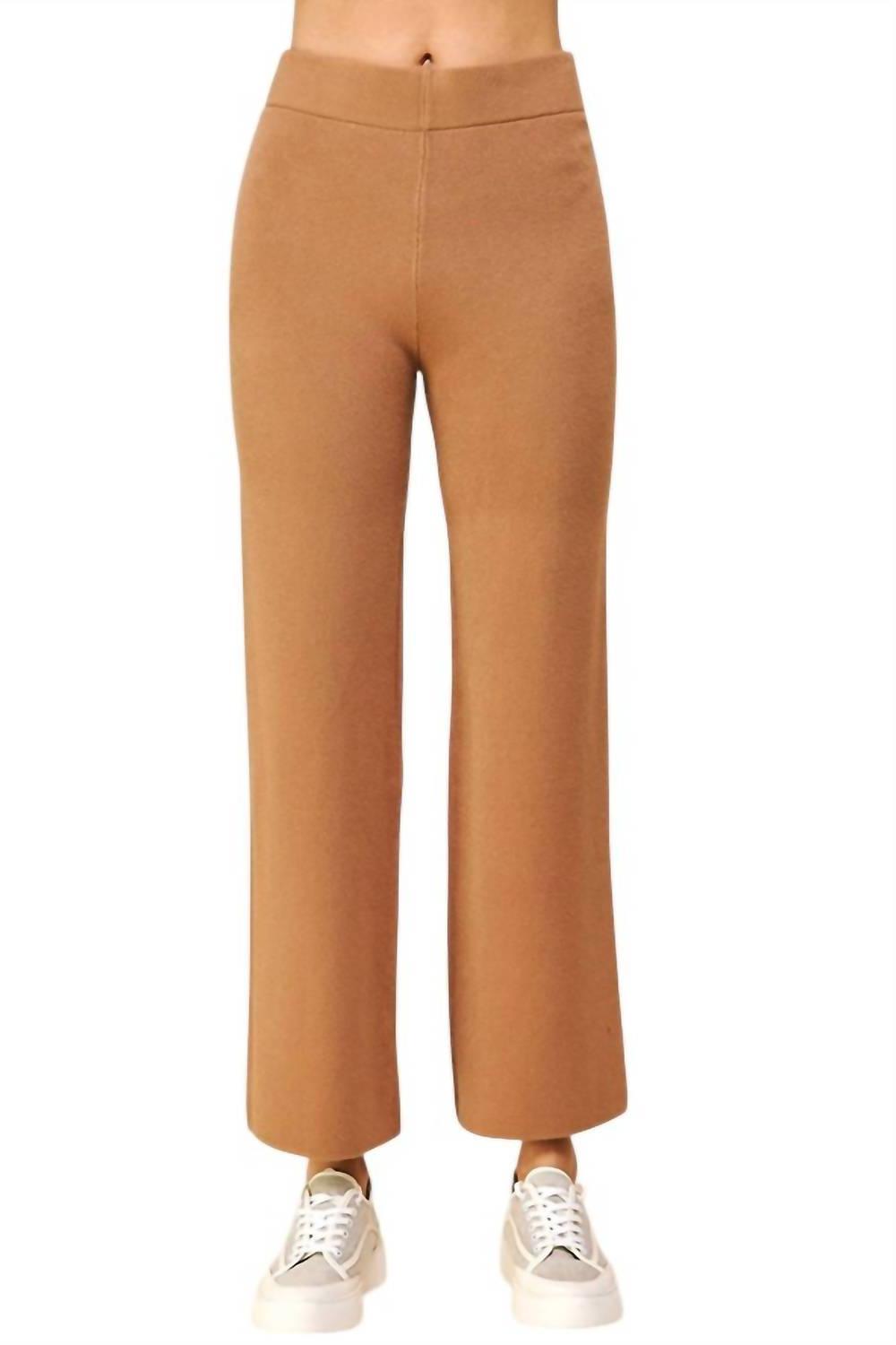 Pinch Women&#39;s Straight Leg Sweater Pants Camel - $40.00