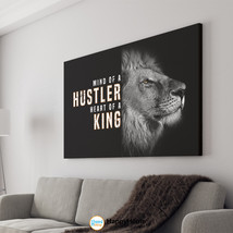 Lion Poster Heart Of a King Motivational Inspiration Quote Lion Wall Art Print - £18.80 GBP+