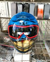 CUSTOM SMILING  FACE MOTORCYCLE HELMET - $327.19