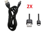 2 X 3.3 FT Braided USB Cable Mirco USB For Consumer Cellular Link II 2 Z... - £8.57 GBP