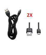 2 X 3.3 FT Braided USB Cable Mirco USB For Consumer Cellular Link II 2 Z... - £8.63 GBP