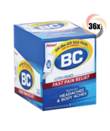 Full Box 36x Packs BC On The Go Powder Sticks Aspirin Pain Relief 2 Stic... - $37.18