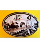 RUSH  Rock Group &quot;Permanent Waves&quot; &quot;  Epoxy PHOTO MUSIC BELT BUCKLE   - ... - $16.78