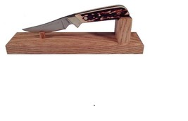Oak Wooden Knife Stand Display for Hunting Pocket or Collectible Knives - $14.99+