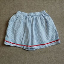 Crewcuts Cotton Skort Skirt GIrls Size 12 14 Blue White Striped - $19.80