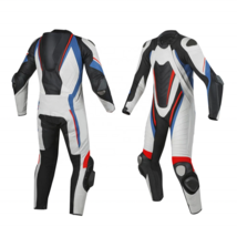 SS383 Men Motorbike Motorcycle Cowhide Leather Racing Ce Rated Suit - £208.35 GBP