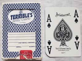 Terrible&#39;s Hotel Casino Las Vegas Jumbo Playing Cards, vintage, used - £6.35 GBP