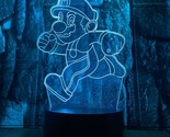 Cartoon Super Mario Bros Anime Figure 3D Led Optical Illusion Bedroom De... - $25.99