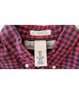 H&amp;M LOGG mens size SMALL red black check print button down dress shirt o... - £6.38 GBP