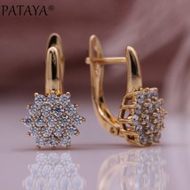 New Trend Sunflower Natural Zircon Lovely Earrings Women Party Fashion Jewelry R - £10.33 GBP
