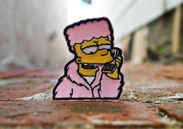 Bart Simpson Camron Dipset Killa Bart Pink Meme Patch (Yellow) - £10.14 GBP
