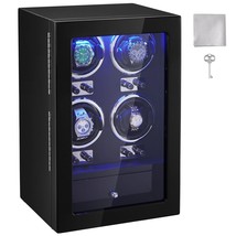 VEVOR Watch Winder, Watch Winder for 4 Men's and Women's Automatic Watches, with - $321.39 CAD