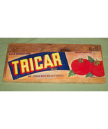 VTG PAPER ADVERTISING LABEL WOOD TOMATO CRATE TRICAR JORGE RICO NOGALES ... - £21.42 GBP