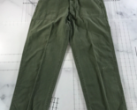 Vintage Army Pants Mens 30x31 Green High Waist Button Fly Vietnam Era OG... - $84.14
