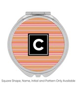 Horizontal Stripes: Gift Compact Mirror Pastel Warm Colors Orange Vintag... - $237.48 MXN+