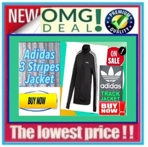 ✅??Adidas Essential Track Jacket 3 Stripes Jacket ???Buy Now??️ - £31.17 GBP