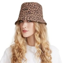 Steve Madden Satin Lined Nylon Bucket Hat Animal Print New - £14.41 GBP