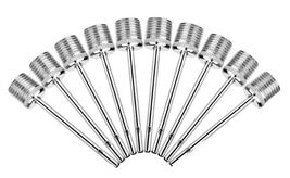 10 Inflating Needles Pin Nozzle Air Pump Valve Adaptors Ball Fill Univer... - $7.99