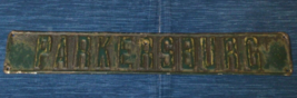 Vintage Metal Sign Parkersburg Oil Pump Jack Pumper Embossed Oilfields 920A - £75.64 GBP