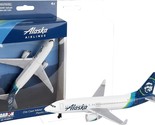 6 Inch Boeing 737 Alaska Airlines 1/220 Scale Diecast Airplane Model - £15.57 GBP