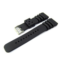 22mm Silicone Rubber Watch Band Strap Fit Diver Promaster Black Pin Buckle B-13 - £10.27 GBP