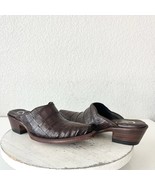 Rod Patrick Womens Mules 5 C Brown Caiman Leather Western Slip On Boots Shoes - €336,87 EUR
