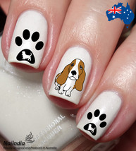 Basset Hound Dog Nail Art Decal Sticker - £3.68 GBP