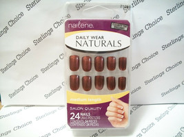 Nailene Daily Wear Naturals Nails #21083 Burgundy  Medium Length - $10.88